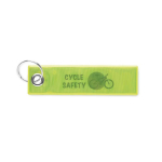Porte-clés rectangulaire et réfléchissant avec impression intégrale couleur jaune fluorescent septième vue