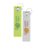 Porte-clés rectangulaire et réfléchissant avec impression intégrale couleur jaune fluorescent huitième vue
