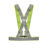 Ceinture de travail réfléchissante impression intégrale visibilité couleur vert lime troisième vue