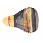 Housse de selle de vélo impression intégrale avec bord réfléchissant couleur blanc