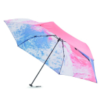 Mini parapluie de poche pliable et léger impression intégrale Ø90 couleur blanc cinquième vue