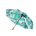 Parapluie pliable impression intégrale 100 % avec housse Ø95 couleur blanc
