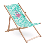 Transat en bois impression intégrale avec housse amovible fabriqué UE couleur blanc septième vue