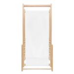 Transat en bois impression intégrale avec housse amovible fabriqué UE couleur blanc septième vue