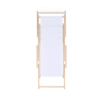 Transat en bois impression intégrale avec accoudoirs fabriqué en UE couleur blanc septième vue