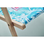 Transat en bois impression intégrale avec accoudoirs fabriqué en UE couleur blanc cinquième vue