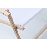 Transat en bois impression intégrale avec accoudoirs fabriqué en UE couleur blanc cinquième vue