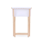 Tabouret de jardin pliant en bois impression intégrale fabriqué en UE couleur blanc cinquième vue