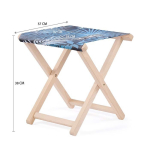 Tabouret de jardin pliant en bois impression intégrale fabriqué en UE couleur blanc cinquième vue