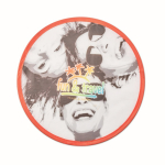 Frisbee pliable impression intégrale avec bord coloré 100 % couleur grenat