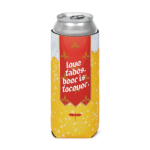 Housse isotherme impression intégrale pour canettes de 450 ml couleur blanc