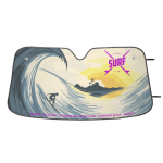 Pare-soleil pour voiture impression intégrale avec 2 ventouses couleur blanc