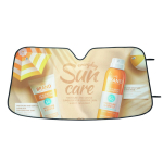 Pare-soleil pour voiture impression intégrale avec 2 ventouses couleur blanc
