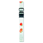 Sangle impression intégrale en RPET pour identification de bagages couleur blanc