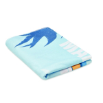 Serviette de plage impression intégrale en polycoton doux au toucher couleur blanc