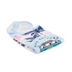 Serviette impression intégrale avec capuche en polycoton doux couleur blanc cinquième vue