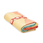 Serviette en polyester impression intégrale avec bande élastique couleur blanc