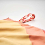 Serviette en polyester impression intégrale avec bande élastique couleur blanc cinquième vue