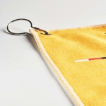 Serviette de golf en polycoton impression intégrale avec crochet couleur blanc cinquième vue