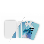Jeu de 54 cartes impression intégrale des deux côtés couleur blanc vue avec zone d'impression
