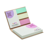 Bloc-notes autocollantes et marqueurs impression intégrale couleur blanc cinquième vue