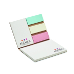 Bloc-notes impression intégrale et couverture souple en papier recyclé couleur blanc cinquième vue