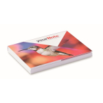 Bloc souple avec notes adhésives et marqueurs impression intégrale couleur blanc