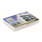 Bloc souple avec notes adhésives et marqueurs impression intégrale couleur blanc