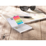 Bloc souple avec notes adhésives et marqueurs impression intégrale couleur blanc