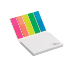 Bloc flexible avec notes adhésives et marqueurs impression intégrale couleur blanc