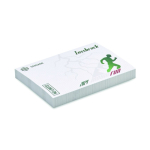 Notes autocollantes rectangulaires impression intégrale 100 % couleur blanc