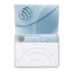 Set de 50 notes adhésives blanches impression intégrale fabriqué en UE couleur blanc cinquième vue