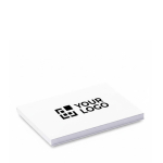 Set de 50 notes adhésives blanches impression intégrale fabriqué en UE couleur blanc vue avec zone d'impression