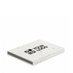 Notes adhésives impression intégrale en papier de café fabriqué en UE couleur blanc vue avec zone d'impression