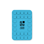 Housse adhésive pour téléphone impression intégrale avec 26 ventouses couleur cyan vue avec zone d'impression