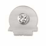 Pin’s en acier impression intégrale en forme personnalisable couleur blanc troisième vue