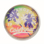 Pin’s métallique rond impression intégrale en quadrichromie couleur argenté