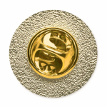 Pin’s métallique rond impression intégrale en quadrichromie couleur nude troisième vue