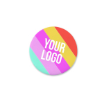 Badge de forme ronde impression intégrale en différentes tailles couleur blanc