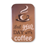 Badge rectangulaire sur mesure avec épingle de sûreté couleur blanc