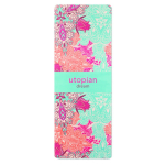 Tapis de yoga impression intégrale en microfibre et caoutchouc couleur blanc