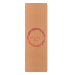 Tapis de yoga impression intégrale en liège et caoutchouc couleur blanc