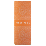 Tapis de yoga impression intégrale en PU et caoutchouc de coco couleur orange