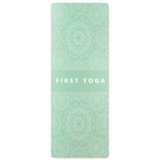 Tapis de yoga impression intégrale en PU et caoutchouc de coco couleur vert menthe