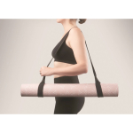 Tapis de yoga impression intégrale en PU et caoutchouc de coco couleur rose clair 