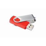 Clé USB impression intégrale avec coque ABS Techmate couleur rouge cinquième vue