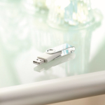 Clé USB impression intégrale avec coque ABS Techmate couleur blanc