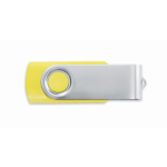 Clé USB impression intégrale avec coque ABS Techmate couleur jaune septième vue