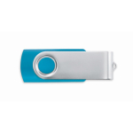 Clé USB impression intégrale avec coque ABS Techmate couleur turquoise septième vue