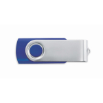Clé USB impression intégrale avec coque ABS Techmate couleur bleu roi septième vue